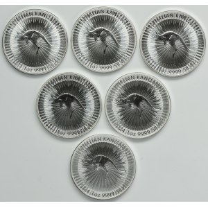 Set, Australia, Elizabeth II, 1 Dollar 2023-2024 (6 pcs.) - Kangur