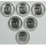 Set, Australia, Elizabeth II, 1 Dollar 2023-2024 (6 pcs.) - Kangur