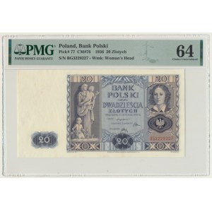20 gold 1936 - BG - PMG 64