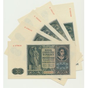50 Gold 1941 - A-E - Seriensatz (5 St.)