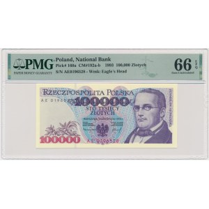 100.000 złotych 1993 - AE - PMG 66 EPQ