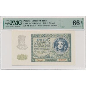 5 Oro 1941 - AE - PMG 66 EPQ
