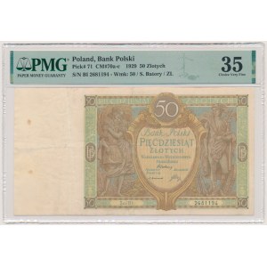 50 zloty 1929 - Ser.B.Ł. - PMG 35