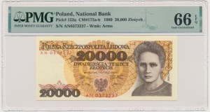 20.000 zl 1989 - AN - PMG 66 EPQ