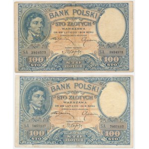 Set, 100 or 1919 - S.A. (2 pièces)
