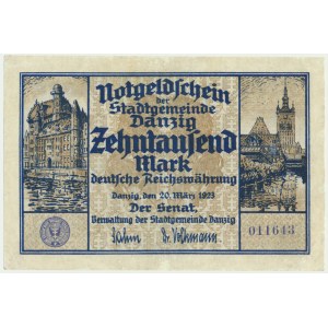 Danzig, 10.000 Mark 1923 - RARE