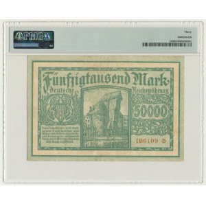 Dantzig, 50.000 marks 1923 - num. 6 chiffres de ❊ - PMG 30