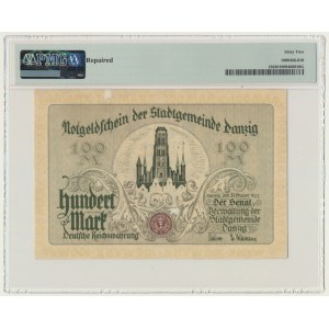 Danzig, 100 Mark 1922 - PMG 62