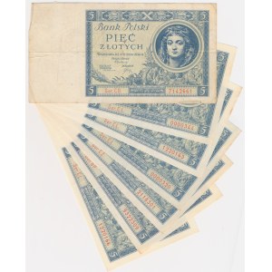 Set, 5 gold 1930 (7 pcs.) - including very low serial numbers