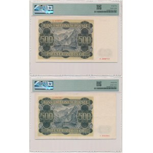 Set, 500 oro 1940 - A - PMG 35-45 (2 pezzi)