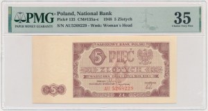 5 Gold 1948 - AU - PMG 35