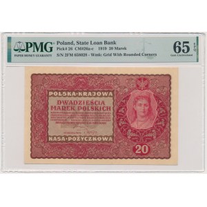 20 Mark 1919 - 2. Serie FM - PMG 65 EPQ