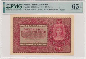 20 Mark 1919 - 2. Serie FM - PMG 65 EPQ