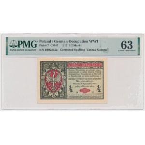 1/2 mark 1916 - General - PMG 63