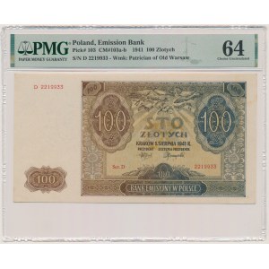 100 gold 1941 - D - PMG 64