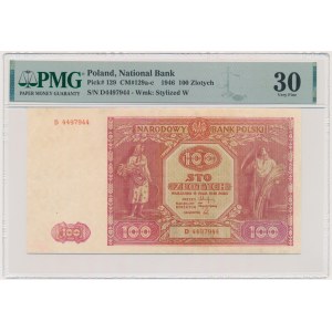 100 złotych 1946 - D - PMG 30