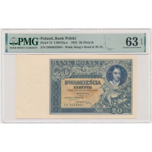 20 gold 1931 - DH. - PMG 63 EPQ