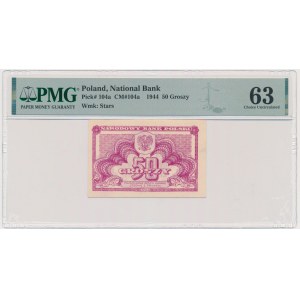 50 pennies 1944 - PMG 63