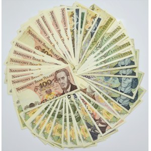Set, 20-1,000 zl 1976-88 (approx. 100 pieces).