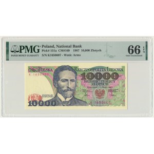 10,000 PLN 1987 - K - PMG 66 EPQ