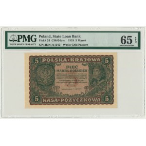 5 marks 1919 - II Series DN - PMG 65 EPQ