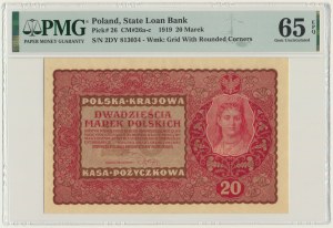 20 Mark 1919 - 2. Serie DY - PMG 65 EPQ