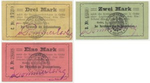 Grodzisk Wielkopolski (Grätz), Satz 1-3 Marke 1914 (3 Stck.).