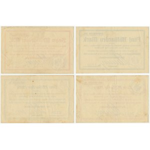 Sobięcin (Nieder-Hermsdorf), set of 1-10 billion marks 1923 (4 pieces).