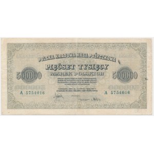 500,000 marks 1923 - A - 7 digits -.