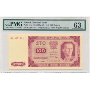 100 zlatých 1948 - KA - PMG 63