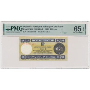 Pewex, 20 cents 1979 - HN - small - PMG 65 EPQ