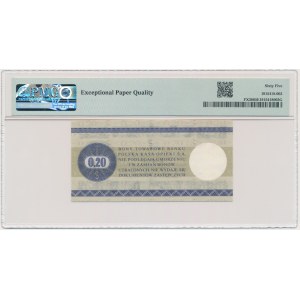 Pewex, 20 centov 1979 - HN - malý - PMG 65 EPQ