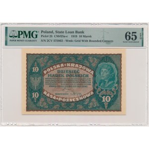 10 marks 1919 - II CV Series - PMG 65 EPQ