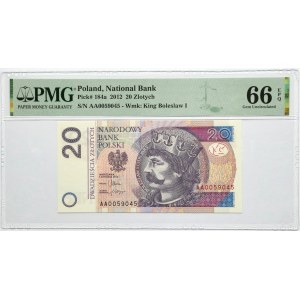 20 Or 2012 - AA - PMG 66 EPQ
