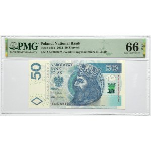 50 zlatých 2012 - AA - PMG 66 EPQ