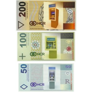 NCR, ATM test banknotes, 50-200 PLN (3 pcs.).