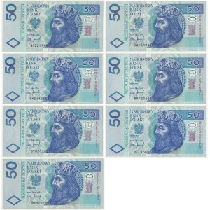 Sada, 50 zlatých 1994 - raná série (7 kusů).