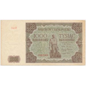 1,000 zloty 1947 - D -.