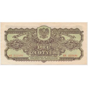 5 złotych 1944 ...owym - AK -