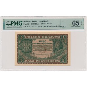 5 Mark 1919 - II Serja CZ - PMG 65 EPQ