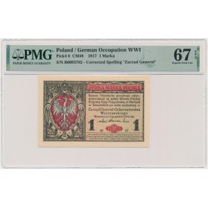 1 mark 1916 - General - PMG 67 EPQ - EXCELLENT