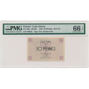 50 Pfennig 1940 - red numerator - PMG 66 EPQ