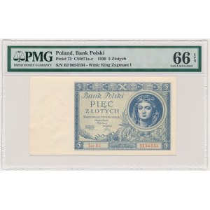 5 gold 1930 - Ser.BJ. - PMG 66 EPQ