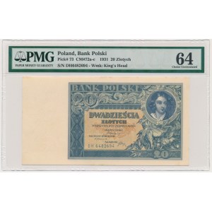 20 gold 1931 - DH. - PMG 64