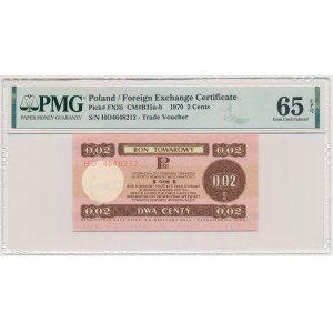 Pewex, 2 cents 1979 - HO - LARGE - PMG 65 EPQ