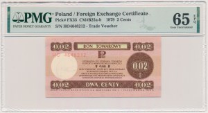 Pewex, 2 Cents 1979 - HO - LARGE - PMG 65 EPQ