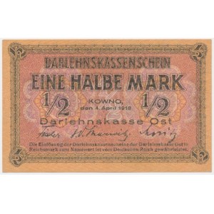 Kaunas, 1/2 známky 1918 - B -