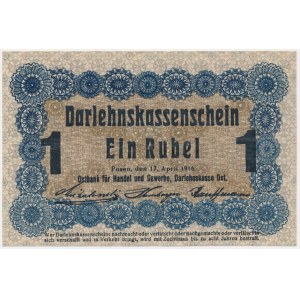 Posen, 1 Ruble 1916 - short clause (P3d)