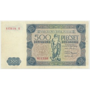 500 zloty 1947 - E -.