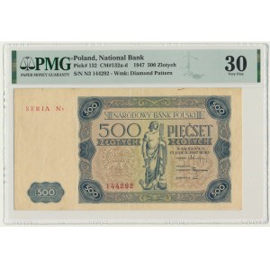 500 zloty 1947 - N3 - PMG 30